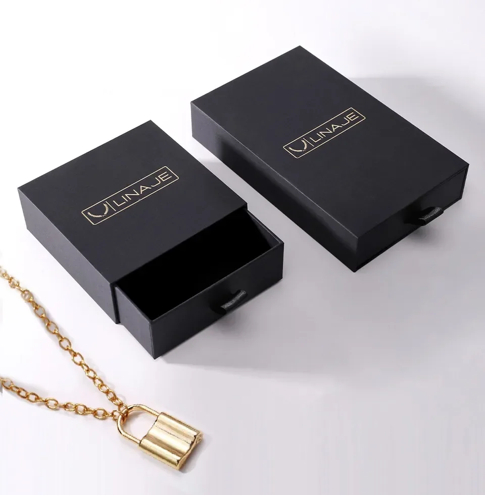 Black Drawer Necklace Jewelry Box — reference photograph 2