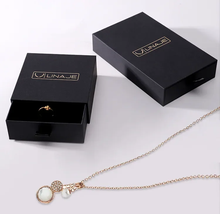Black Drawer Necklace Jewelry Box — reference photograph 5