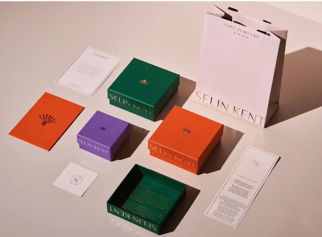Coordinated jewelry box and gift packaging examples
