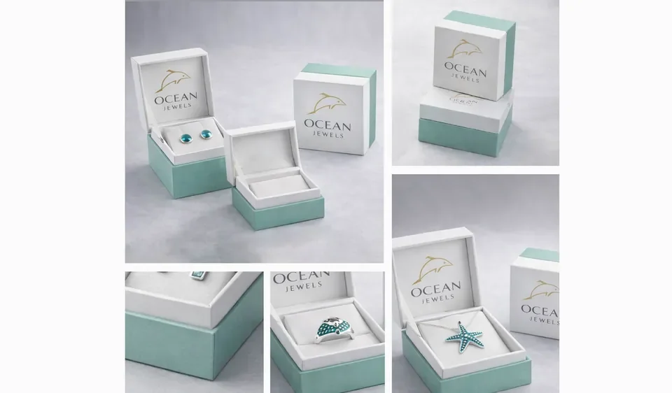 Custom Luxury Jewelry Packaging Set with Rigid Gift Boxes and Mailer Box — reference photograph 2