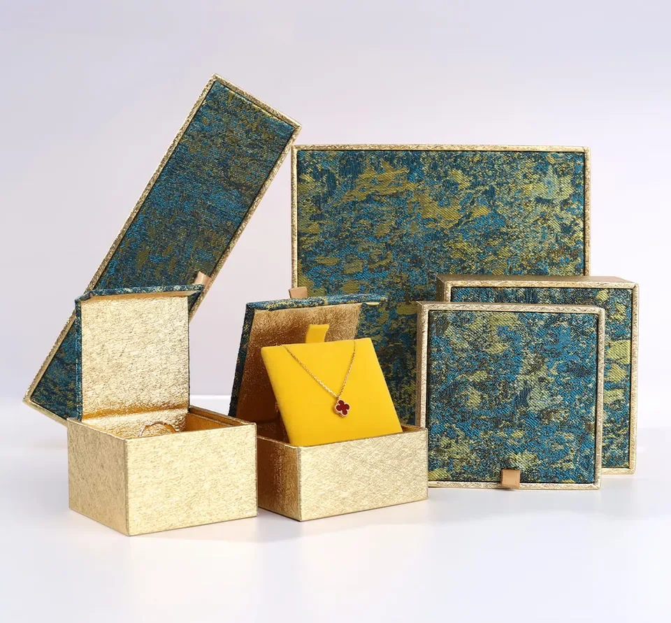 Gilt brocade jewelry box — reference photograph 1