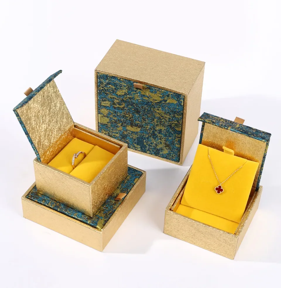 Gilt brocade jewelry box — reference photograph 2