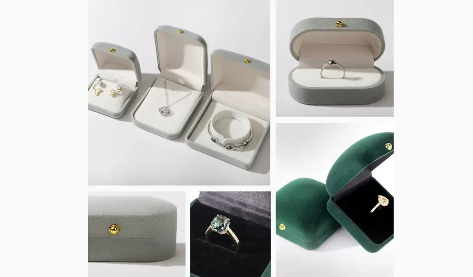 Green and grey flannel box — reference photograph 1