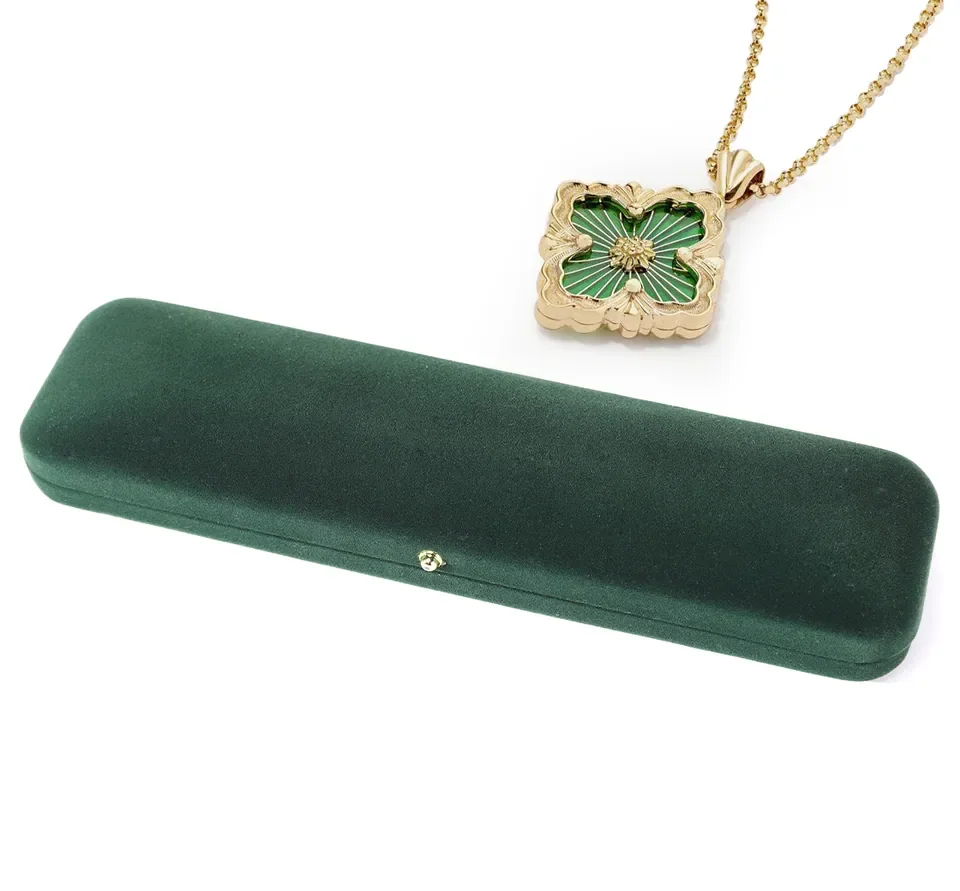 Green Gem Necklace Jewelry Box — reference photograph 1