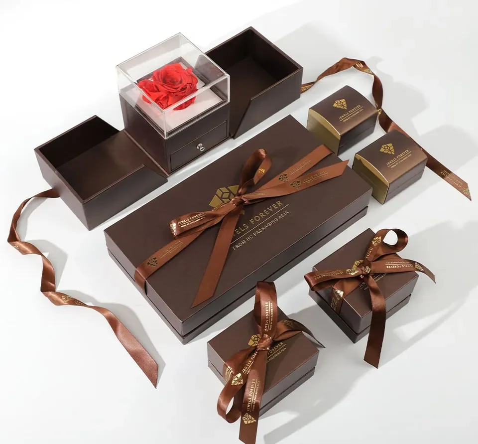 High-end brown jewelry box set — reference photograph 1