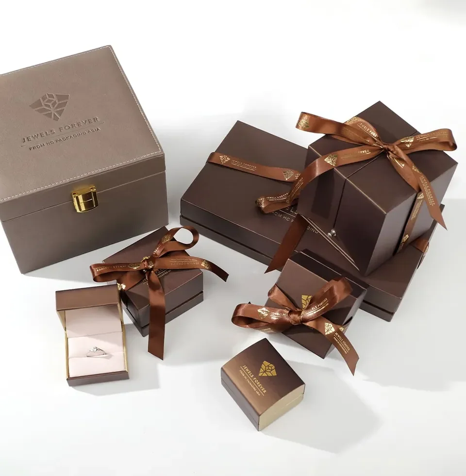 High-end brown jewelry box set — reference photograph 2