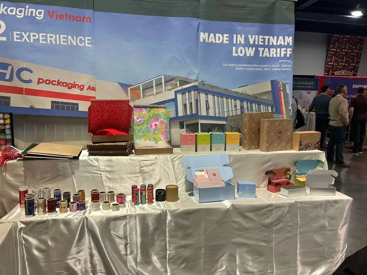 Historical exhibition display and packaging examples