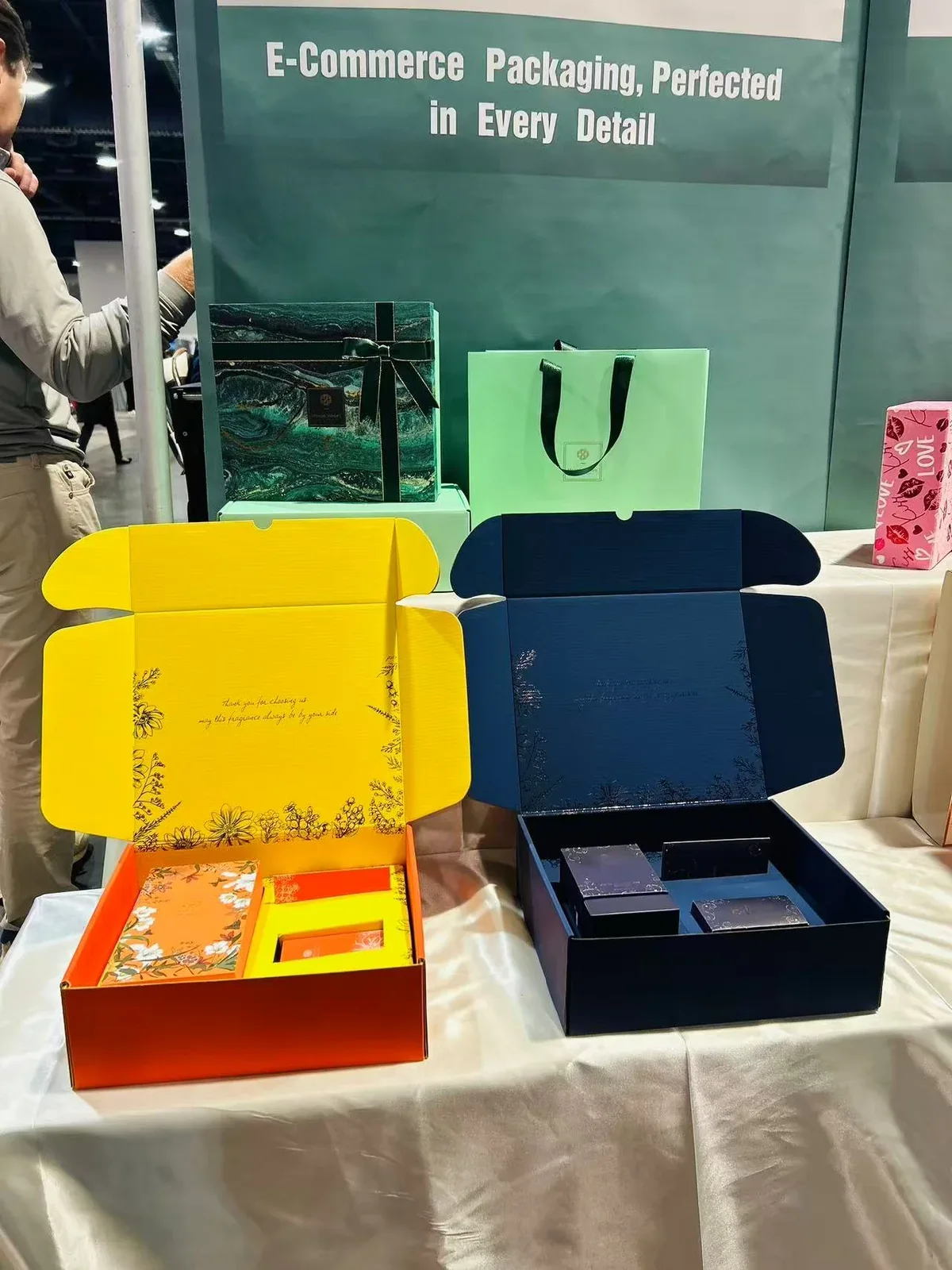 Historical exhibition display and packaging examples