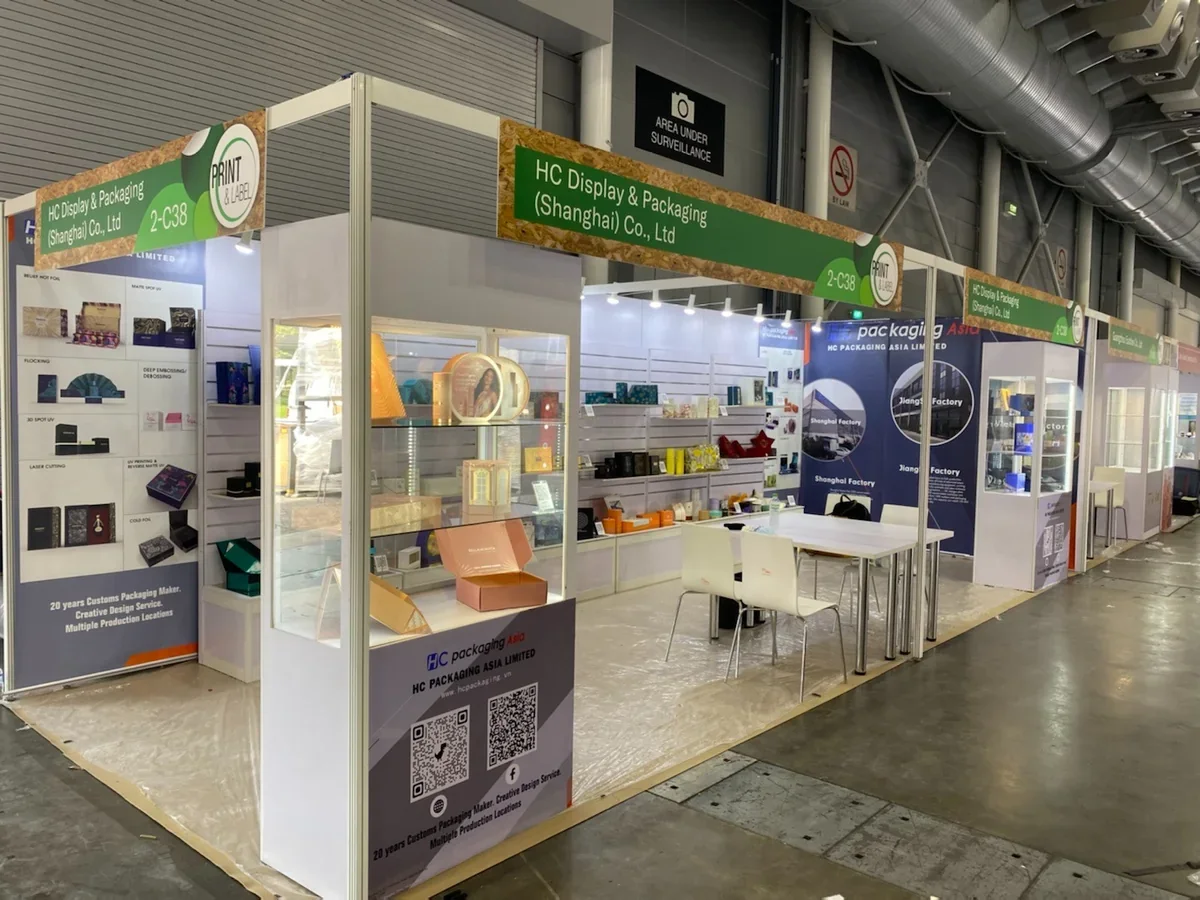 Historical exhibition display and packaging examples