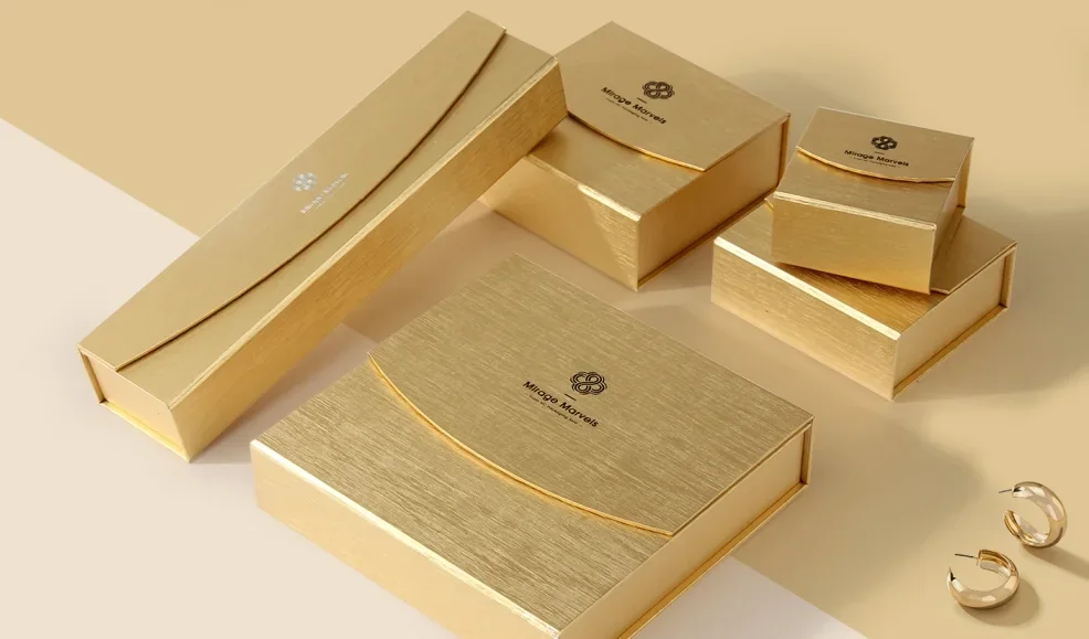 Jewelry presentation boxes and packaging details