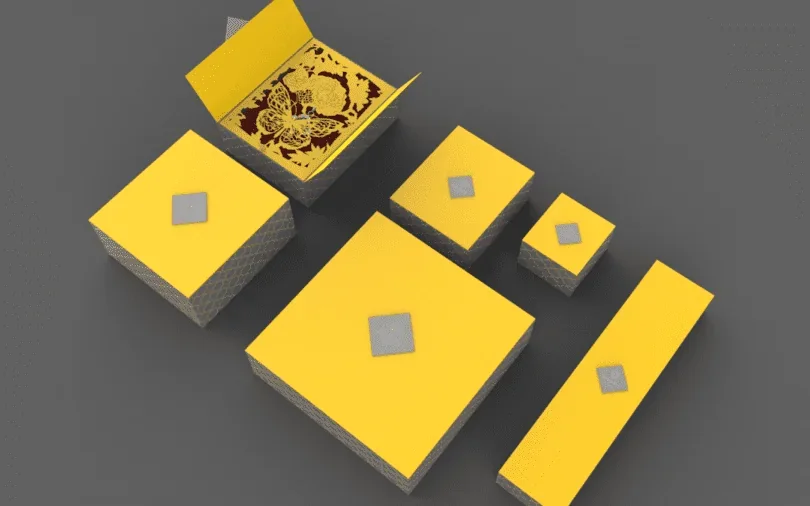 Jewelry presentation boxes and packaging details