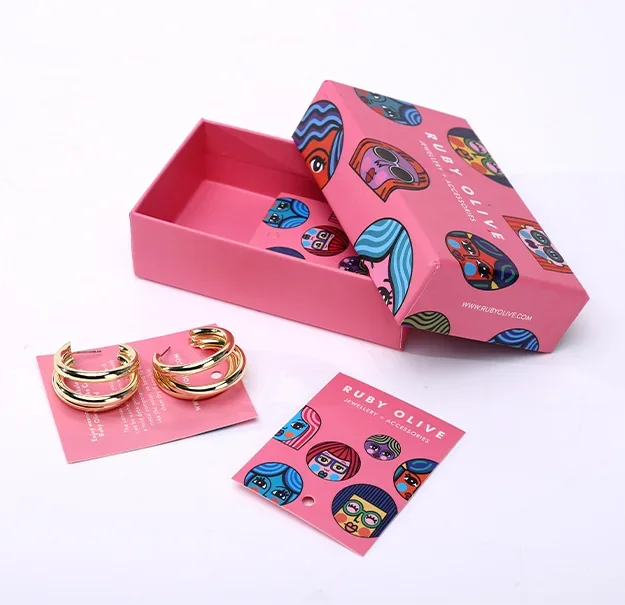 Jewelry presentation boxes and packaging details
