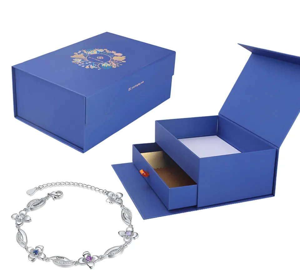 Luxury Blue Jewelry & Perfume Storage BOX with drawers — reference photograph 1