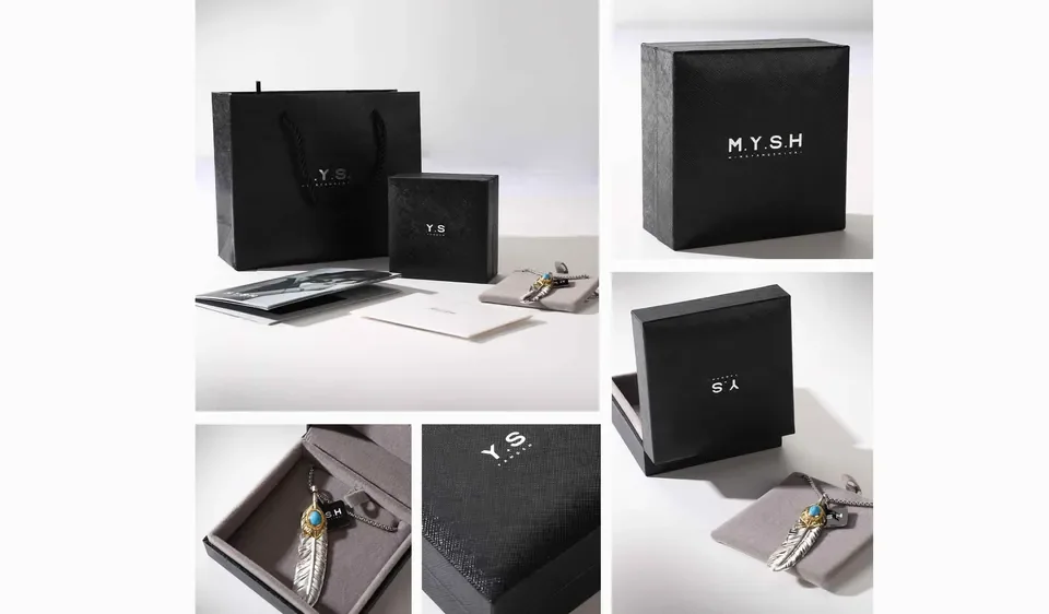 Luxury Custom Jewelry Packaging Set with Gift Bag and Necklace Box — reference photograph 2