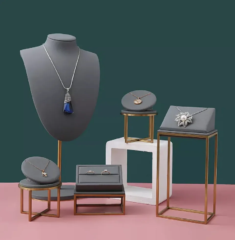 Metal & Microfiber Jewelry Rack Display — reference photograph 2