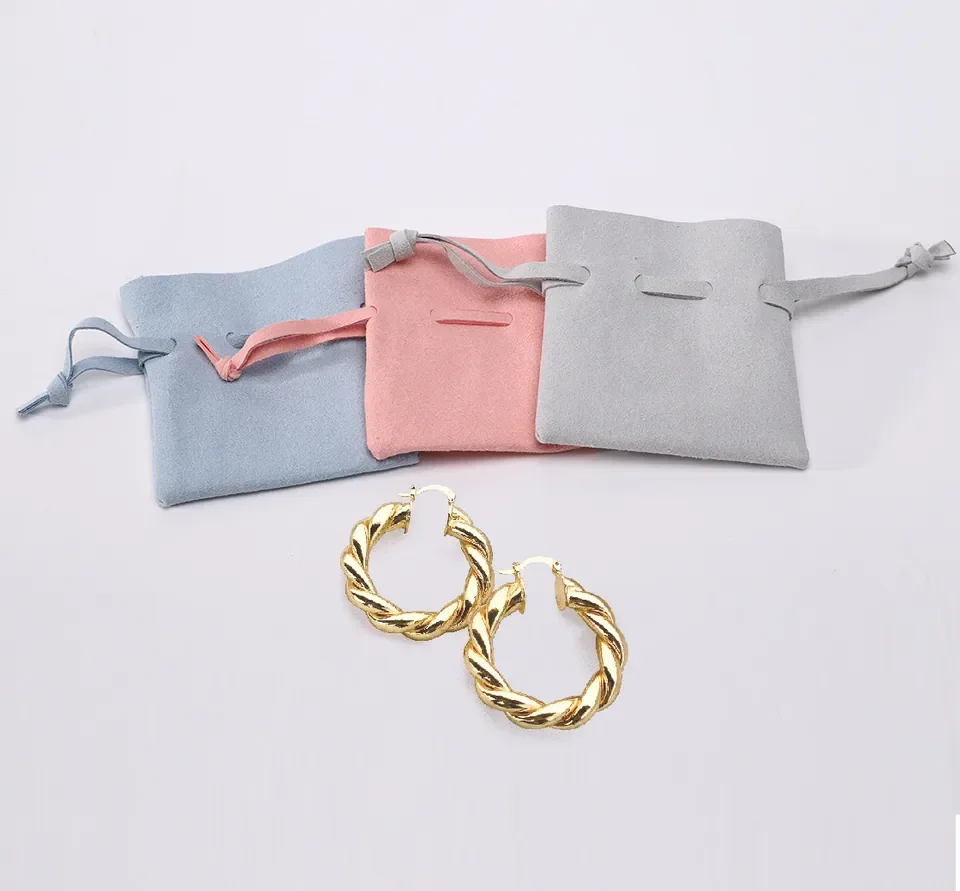 Microfiber Envelope Button Closure Jewelry Pouch — reference photograph 1