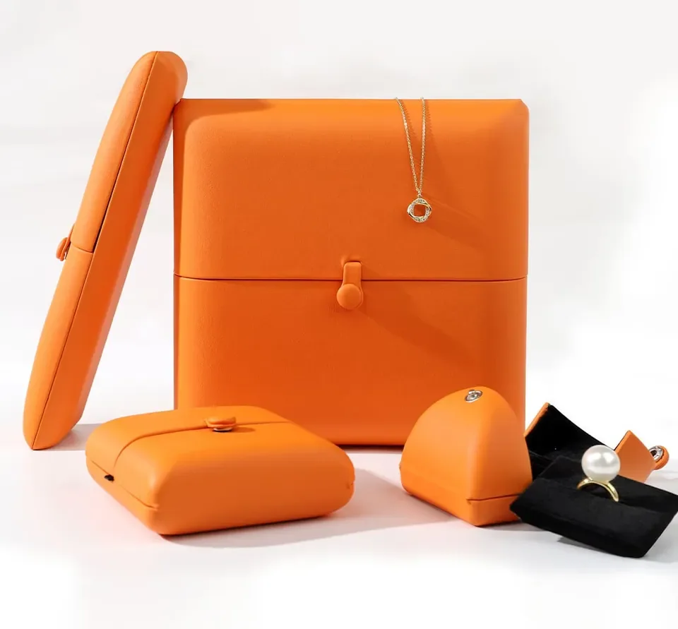 Orange Leather Jewelry Box — reference photograph 1