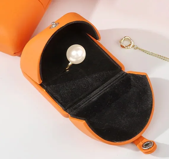Orange Leather Jewelry Box — reference photograph 3