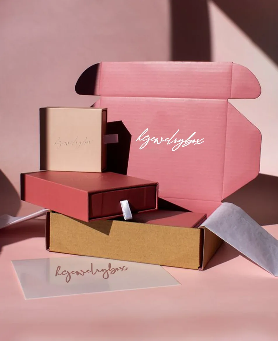 Pink jewelry packaging collection