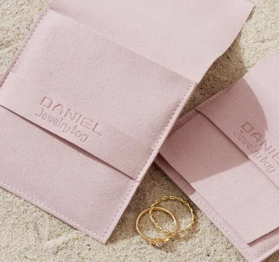 Pink Suede Microfiber Pouch — reference photograph 3