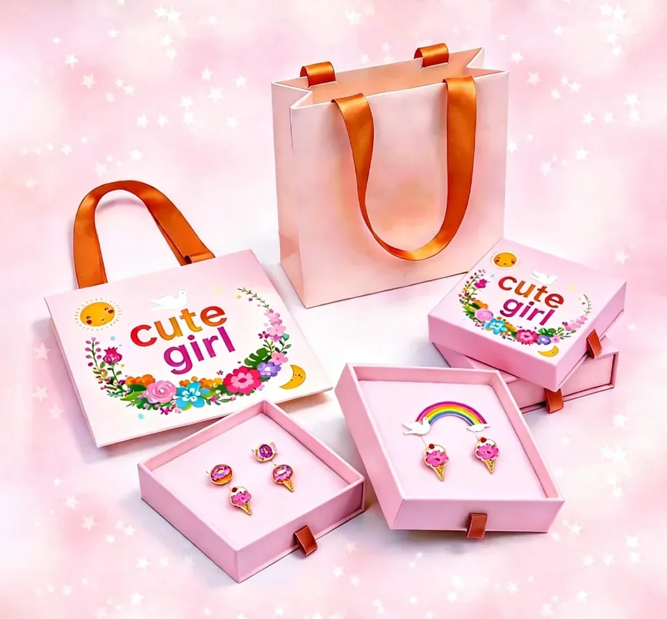 Playful "Cute Girl" Jewelry Boxes & Gift Bags — reference photograph 1