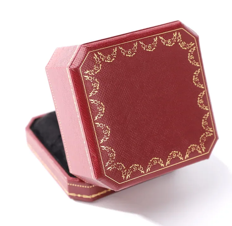 Red Octagonal Leather Ring Box — reference photograph 5