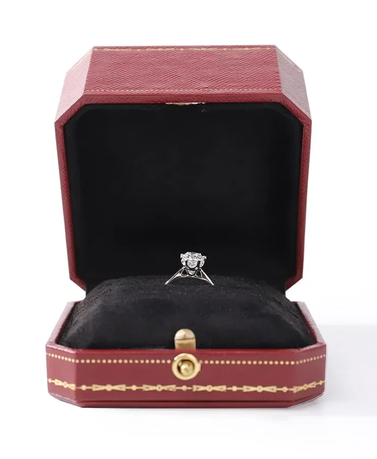 Red Octagonal Leather Ring Box — reference photograph 6