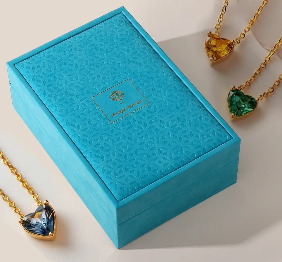 Teal Velvet Jewelry Box with Satin Insert — reference photograph 2