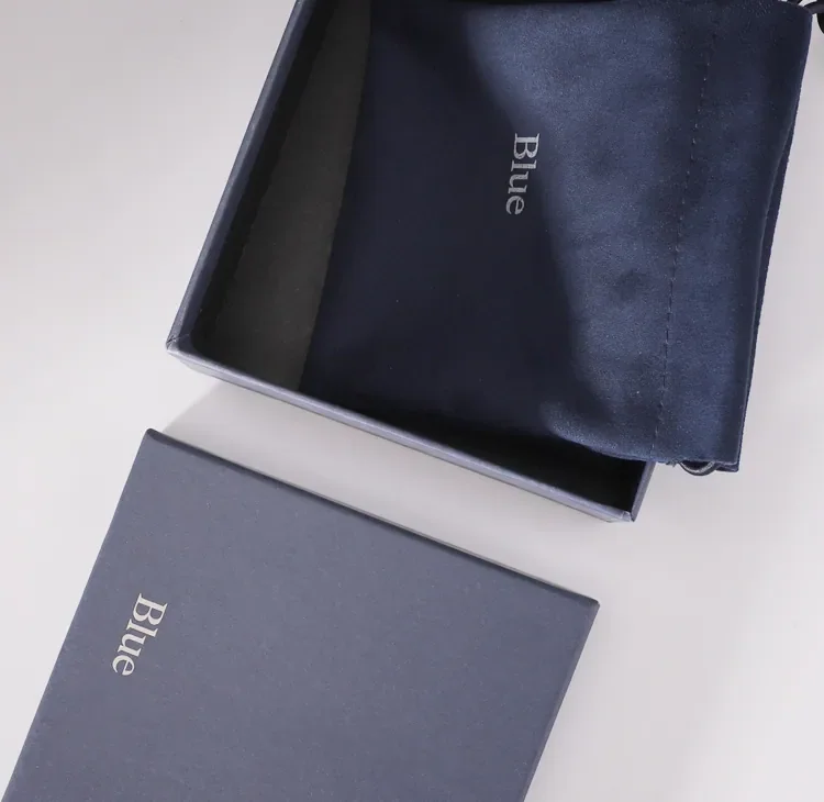 Texture Blue Custom Jewelry Ring Box — reference photograph 5