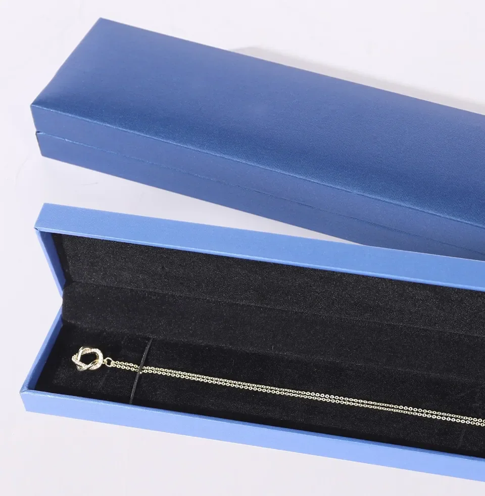 Texture Blue Paper Necklace Box — reference photograph 2
