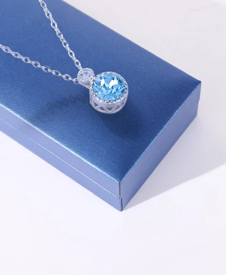 Texture Blue Paper Necklace Box — reference photograph 6