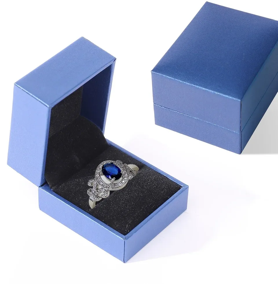 Texture Blue Paper Ring Box — reference photograph 2