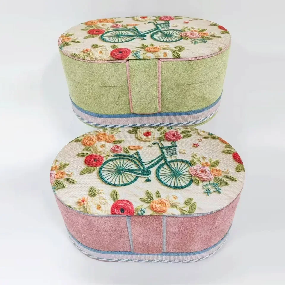 Vintage Velvet Jewelry Organizer Box — reference photograph 1