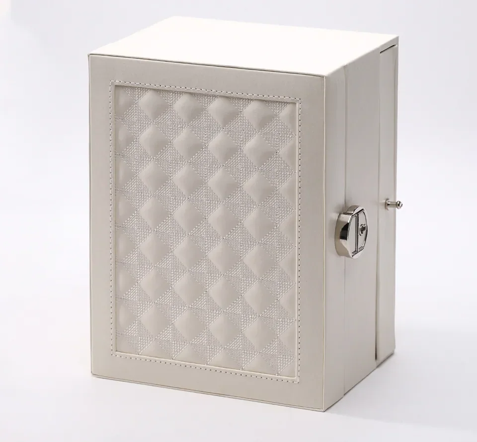 White Leather Jewelry Box Set — reference photograph 1